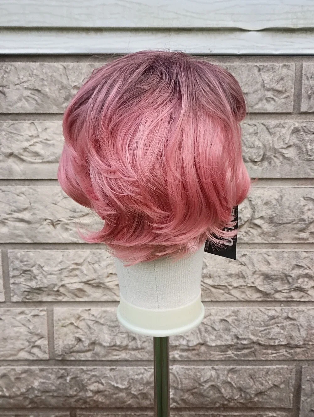 Short Layered Ombre To Pink Women's Synthetic Wig